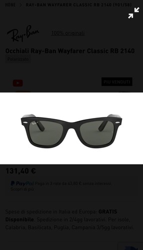 Occhiali sole uomo ray ban - uomo,
