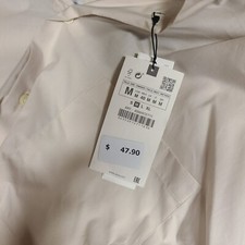 zara man shirt poplin beige