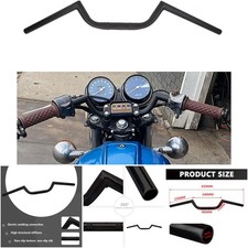 7/8 Handlebar Cafe Racer Ace Clubman Style 22MM Black Universal Bobber Custom