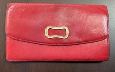 PORTAFOGLI VINTAGE ANNI '70 ROSSO 18X10,5 cm CIRCA