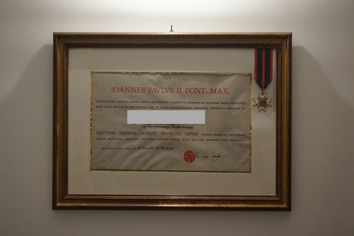Medaglia con diploma ordine - diploma, di