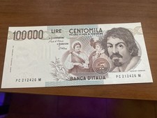 100.000 Lire Caravaggio 1983