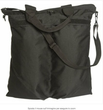 Borsa Zaino Porta Casco da Pilota Aviatore Porta Elmetto Militare Nera zainabile
