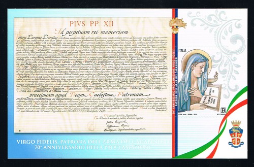Italia foglietto virgo - italia,