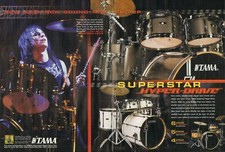 2008 2pg Print Ad of Tama Superstar Hyper-Drive Drum Kit Dan Torelli Madina Lake