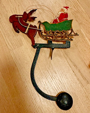 vecchia dondolo nostalgia pendolo metallo,babbo natale con slitta + renna