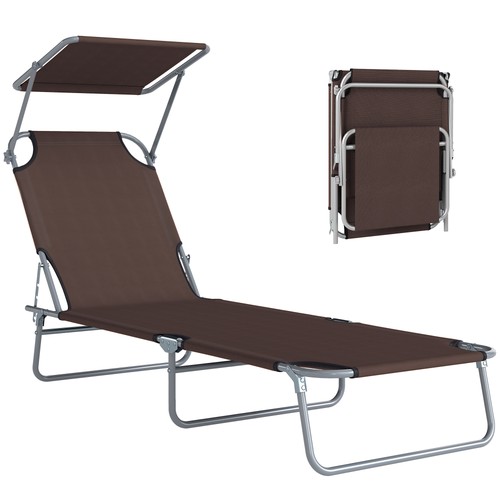 Outsunny lettino prendisole - lettino,