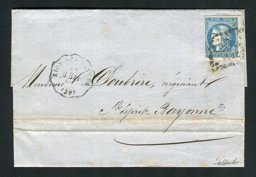 Rare lettre rion des landes - rare,