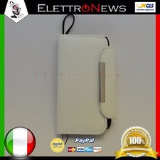 Custodia cover apertura a libro per Samsung Galaxy S4 mini I9190 I9195 bianca