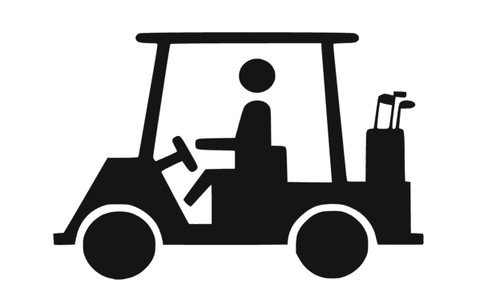 Golfcar golf adesivo - golf, auto