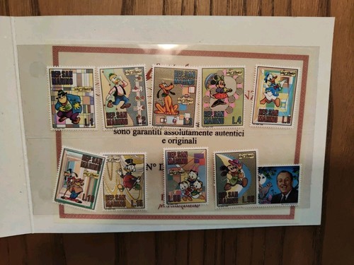 Folder con francobolli walt - francobolli,