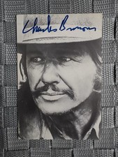 Autographe de Charles Bronson sur photo/carte 10x15cm (signée en Personne)