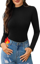 Maglia Termica Donna Collo Alto T Shirt Elegante Maglie Termiche Donna Strato Ba