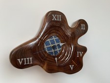 Handcrafted wooden wall clock - handcrafted,