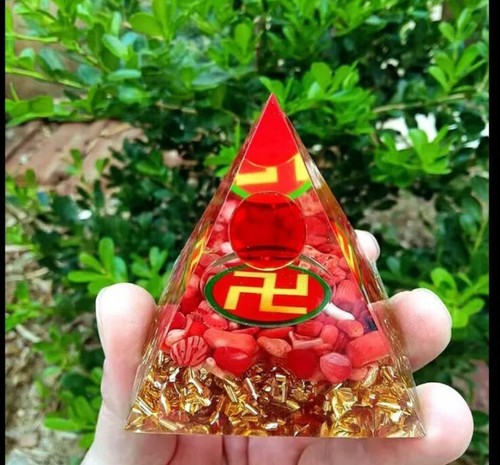 Piramide rossa orgonite - piramide,