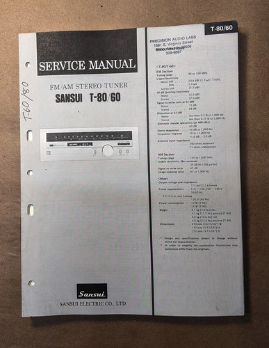 Sintonizzatore sansui 60 - sintonizzatore, t-60