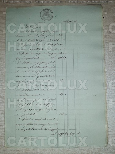 H8716 documento antico - 1848,