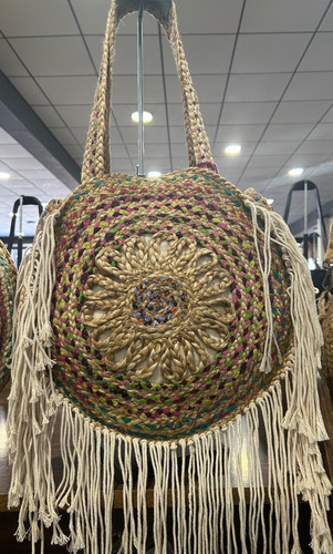 Borsa donna rotonda - in, paglia