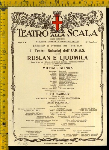 Teatro alla scala - teatro, locandina