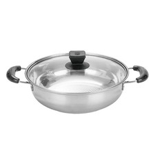 Culinary Essential Pentola Stock Doppio Manico Realizzato in Acciaio Inox di Qualità
