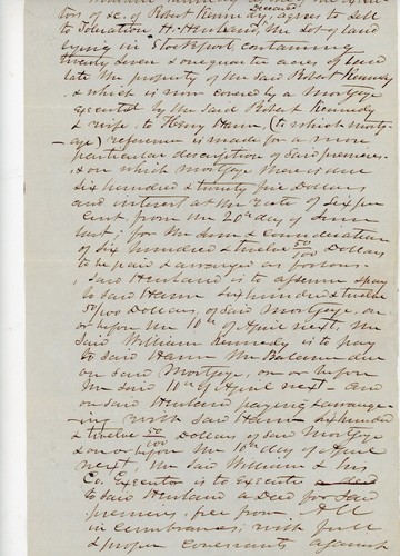 1854 land agreement lockport - land,