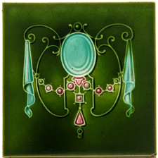 Piastrella camino Art Nouveau