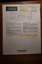 Pioneer Cassette Deck Manuale CT-W620R, CT-W602R, CT-W502R, CT-W420R, CT-W402R