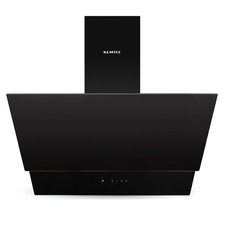 Cappa Aspirante Inclinata in Vetro Senza Testa 90 Cm Digitale TELECOMANDO Nero