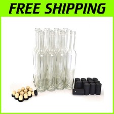 Eleganti Bottiglie in Vetro Trasparente - 375ml, Confezione da 12