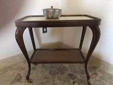 Tavolino carrello  bar salotto vintage fine anni 50 anni 60 con base a specchio