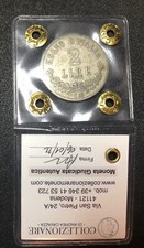 V.E. II 2 Lire 1863 VALORE Torino Ag gr. 10,00 - GIG.59 BB