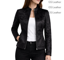 Giacca donna in pelle di mucca