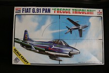 Modellino aereo scala ESCI artigianale Fiat G 91 Pan Frecce Tricolori scala 1/48 kit 13