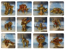 set 12 totem cavalieri dello