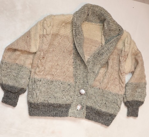 Lana fatta mano cardigan - lana,
