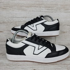 Vans Lowland scarpe da ginnastica uomo nere e bianche in pelle taglia UK 7,5 EU 41 