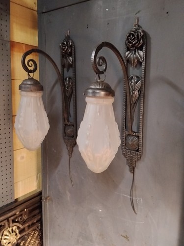 Paire appliques art déco - dÉco, en