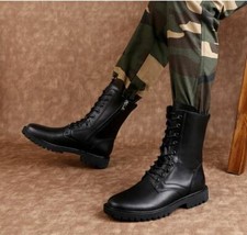Stivali militari neri da uomo