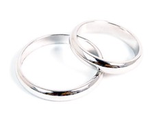 Coppia di fedi in argento