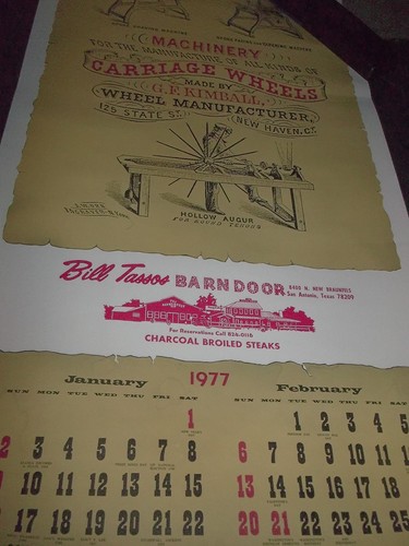 Calendario vintage bill - calendario,