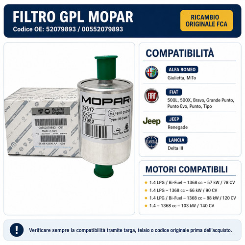 Filtro gas gpl originale fiat - originale,