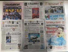Quarto Scudetto Napoli-6 Giornali Nazionali Vittoria Napoli Del 24 Maggio 2025
