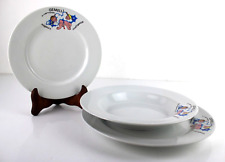 Set 3 Piatti Fondo Piano Piccolo Grande in porcellana bianca CIPA GEMELLI Segno