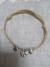 BRACCIALETTO DONNA BRAND APRILE CORDONCINO BEIGE REGOLABILE BEN TENUTO COME DA F