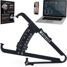 Plicometro Misuratore Percentuale Grasso Corporeo, MOTIVALY Adipometro (P4D)