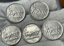 Lotto 5 monete assortite primi Italia 50 centesimi varietà canna alto valore