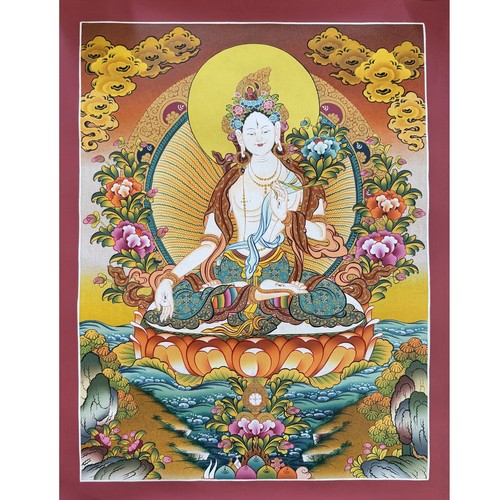 Tara thangka bianca - oro, 24