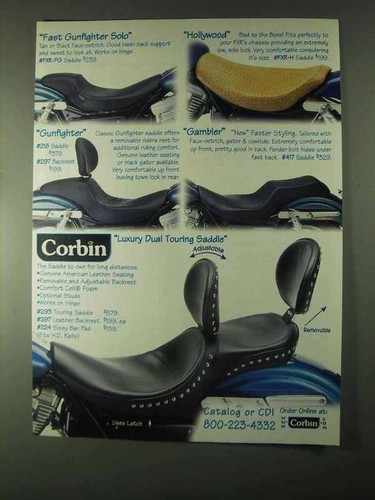 Pubblicità corbin saddles - pubblicità,