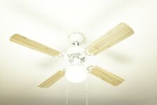 Westinghouse Design Ventilatore da Soffitto Lampada con Interruttore a Tiraggio VEGAS Bianco 105 cm