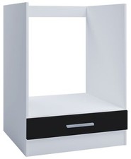 Kontor-Hermsen Mobiletto Sottolavello 60 cm Nero - Mobile Forno per Fornello da Incasso